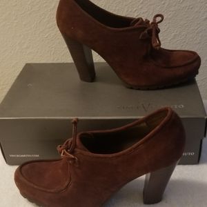 Dark Tan/Brown Suede Lace Up Bootie